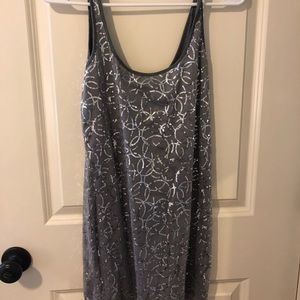 Gray sequin dress